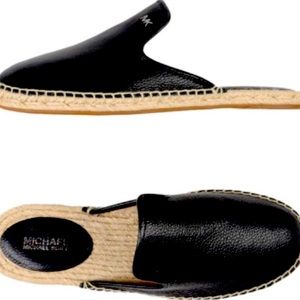 Michael Kors Hasting Leather Black Mules like new used once.